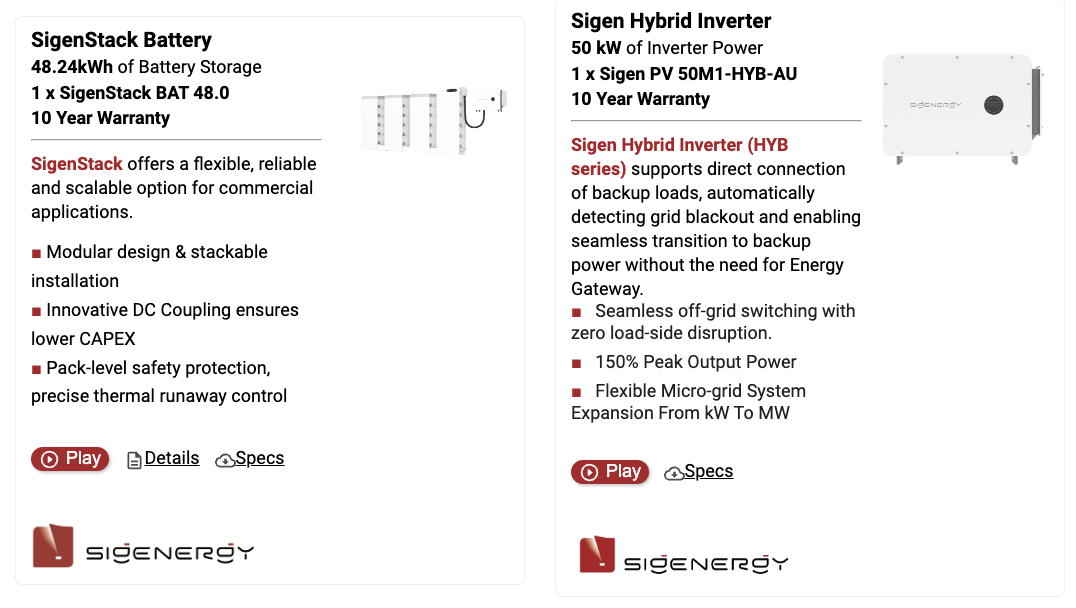 Activating Sigenergy Components – OpenSolar